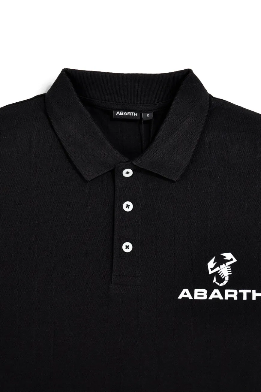 Schwarzes Kurzarm-Poloshirt Abarth AH24SS152