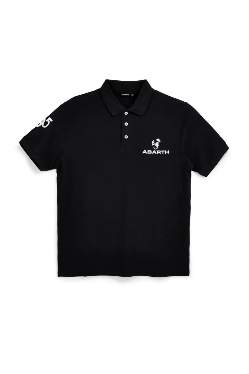 Schwarzes Kurzarm-Poloshirt Abarth AH24SS152