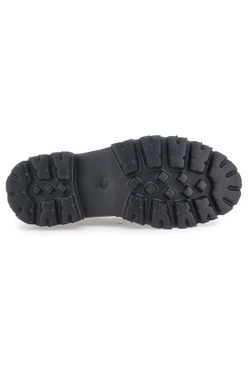 Schwarze Slipper mit Tanksohle und Vorderklammer ME & ME 1222