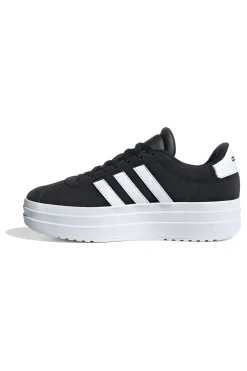 Schwarze Sneakers mit Plateausohle Adidas VL COURT BOLD J