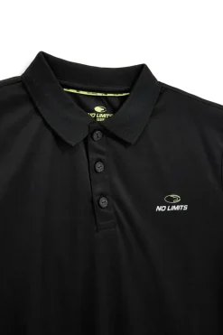 Schwarzes Polyester-Poloshirt No limits MAPS003S26