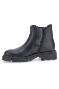 Schwarze Stiefeletten aus echtem Leder mit seitlichem Gummizug PITTARELLO GLAM 2546019