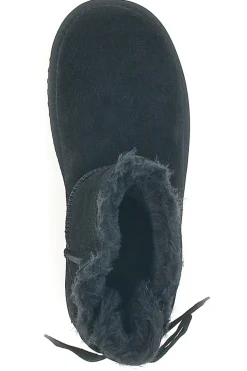 Schwarze Stiefeletten aus echtem Wildleder mit Schleife Pittarello Wow 18175