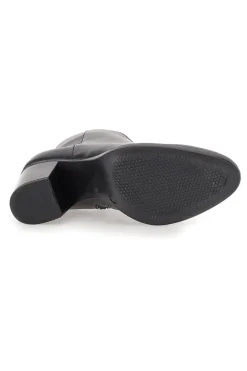 Schwarze Stiefeletten aus echtem Leder mit Blockabsatz PITTARELLO GLAM 4566400