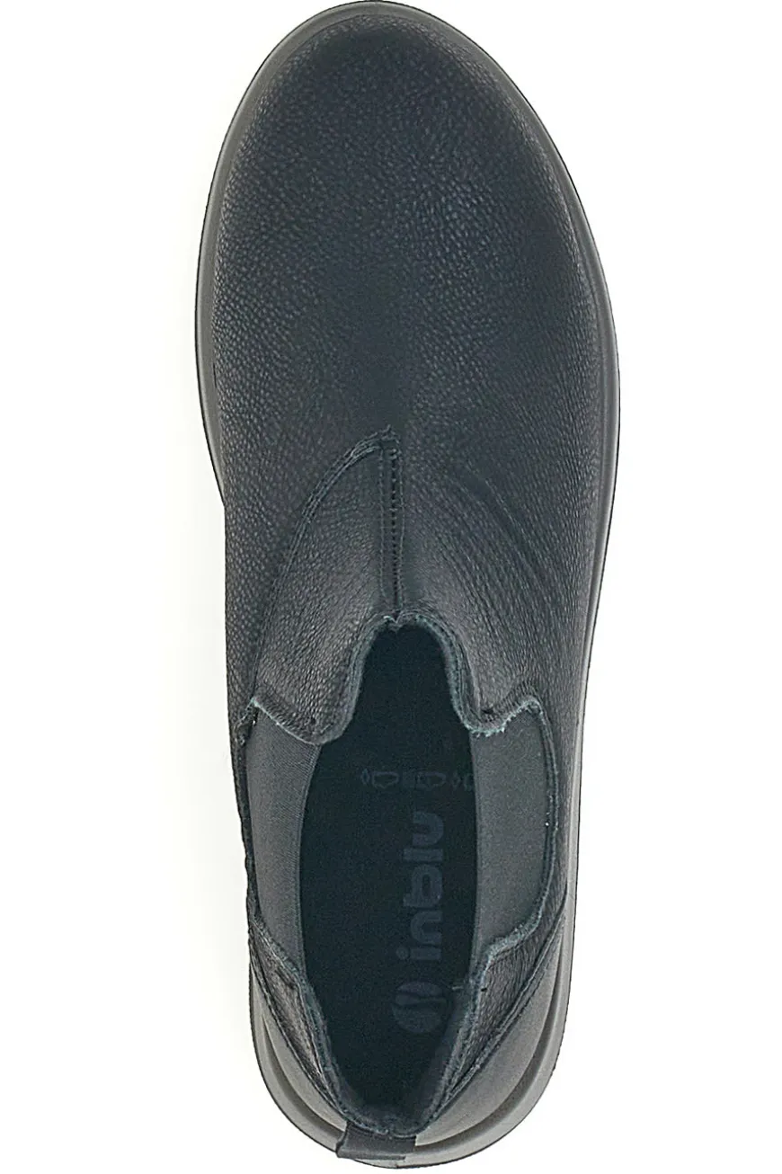 Schwarze Stiefeletten mit Hammerschlageffekt INBLU WG059014