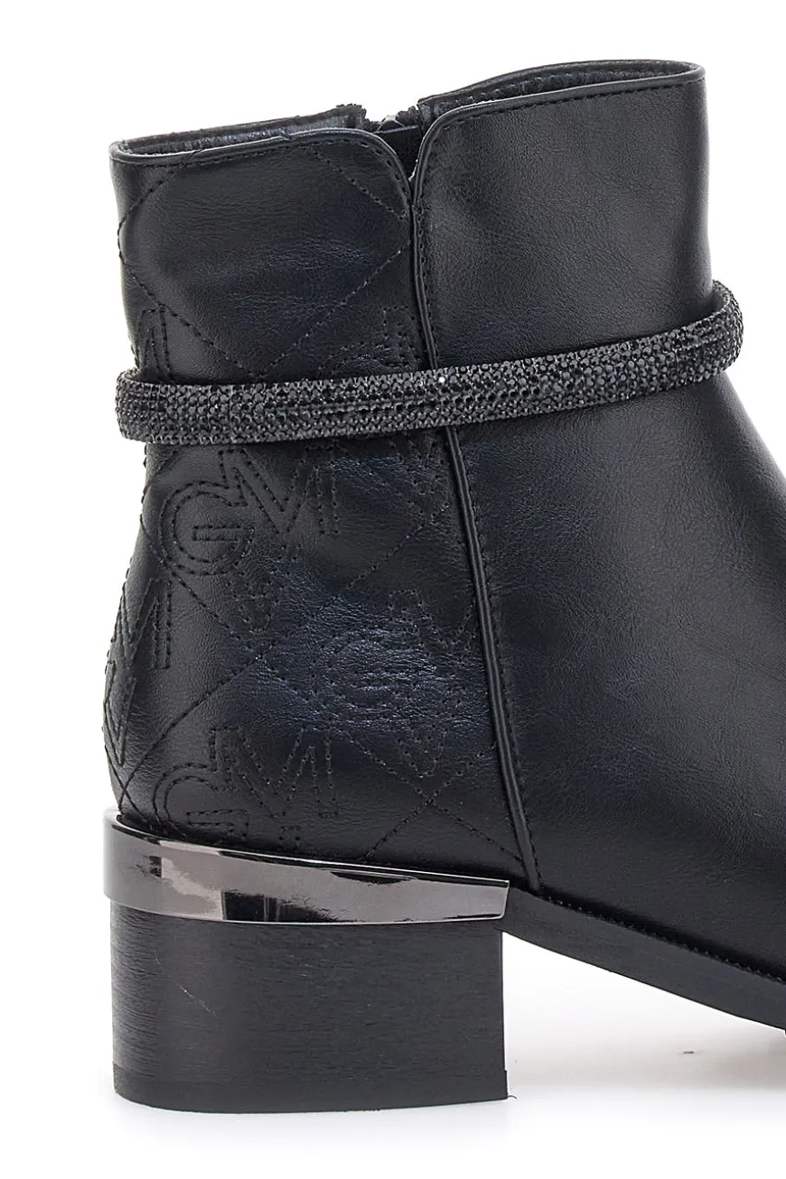 Schwarze Stiefeletten mit mittlerem Absatz GIAN MARCO VENTURI TR0305