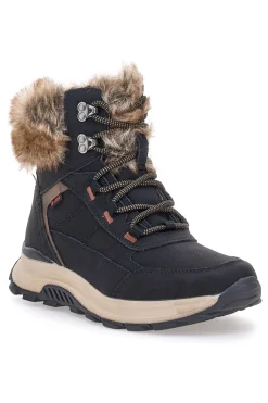 Schwarze Stiefeletten mit warmer Innenausstattung und rutschfester Sohle Relife 24802B08R