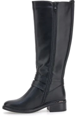 Schwarze Stiefel mit Obermaterial mit elastischen Einsätzen The First 9E90222