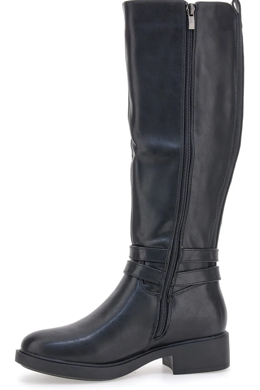 Schwarze Stiefel mit Schelle Energy 295