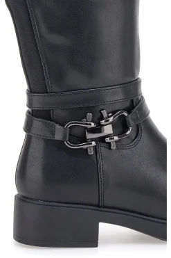 Schwarze Stiefel mit Schelle Energy 295