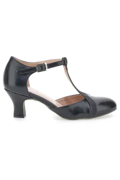 Schwarze Tanzschuhe mit Ledersohle Made in Italy THE FIRST DANCE 5554