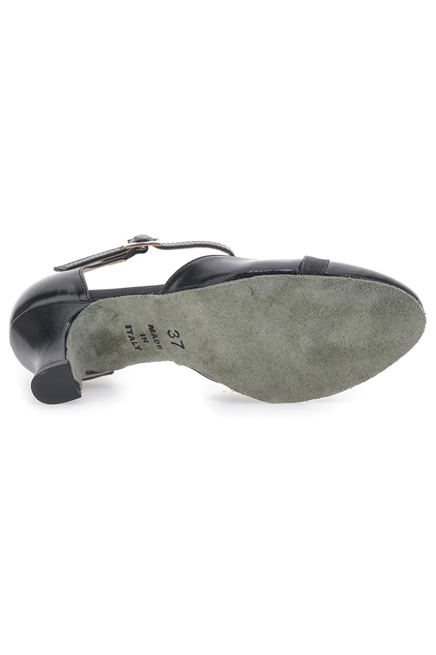 Schwarze Tanzschuhe mit Ledersohle Made in Italy THE FIRST DANCE 5554
