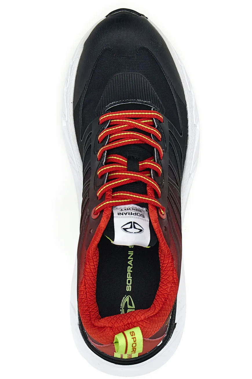 Schwarze und rote Soprani-Arpino-Sneaker