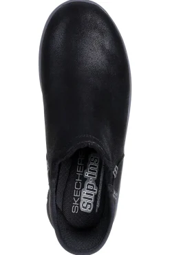 Schwarze, wasserdichte Slipper mit Memory-Schaum von Skechers Easy Going Modern Hour