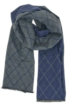 Sciarpa Blu e Grigia Double Face Gianmarco Venturi 61027