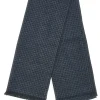 Sciarpa blu fantasia pied de poule calda Roncato 46,003,03