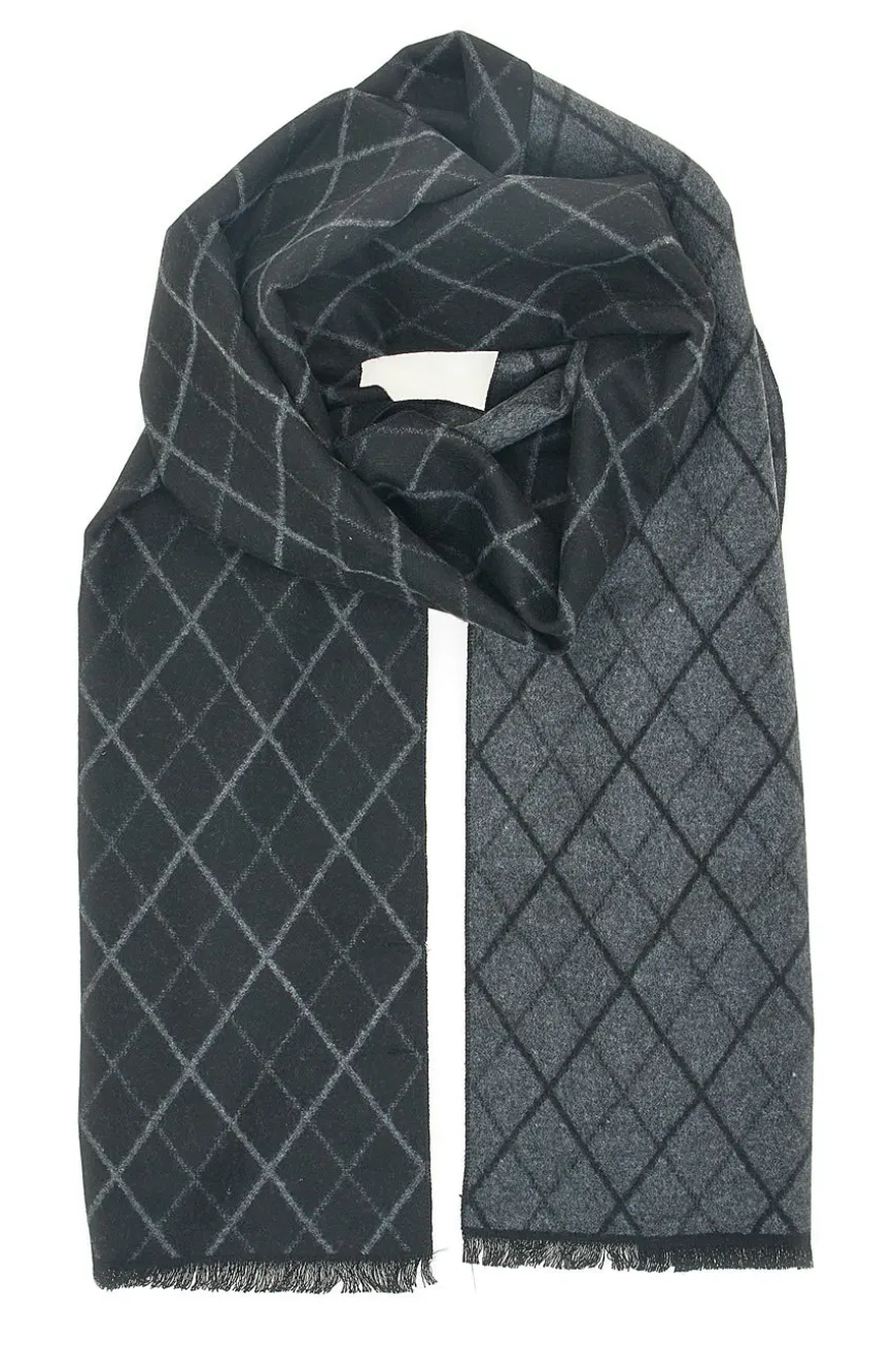 Sciarpa Nero e Grigio Double Face Gianmarco Venturi 61027