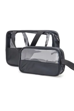 Set beauty nero con inserti trasparenti Coveri BERNA 099