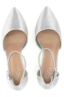 Silberne Pumps mit mittlerem Absatz Mon dieu 8257482839
