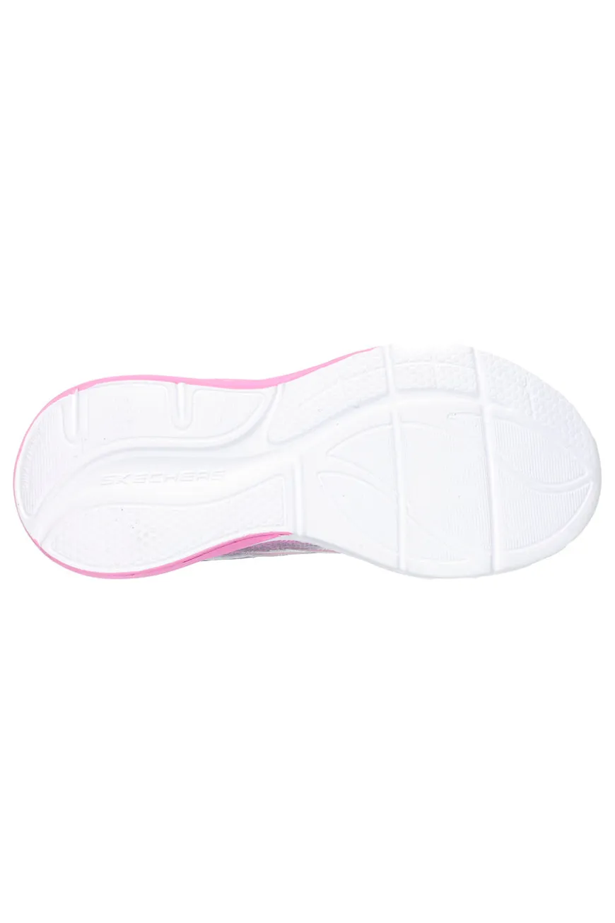Silber-rosa Sneakers mit Lichtern und glitzerndem Obermaterial Skechers Cosmic Glow