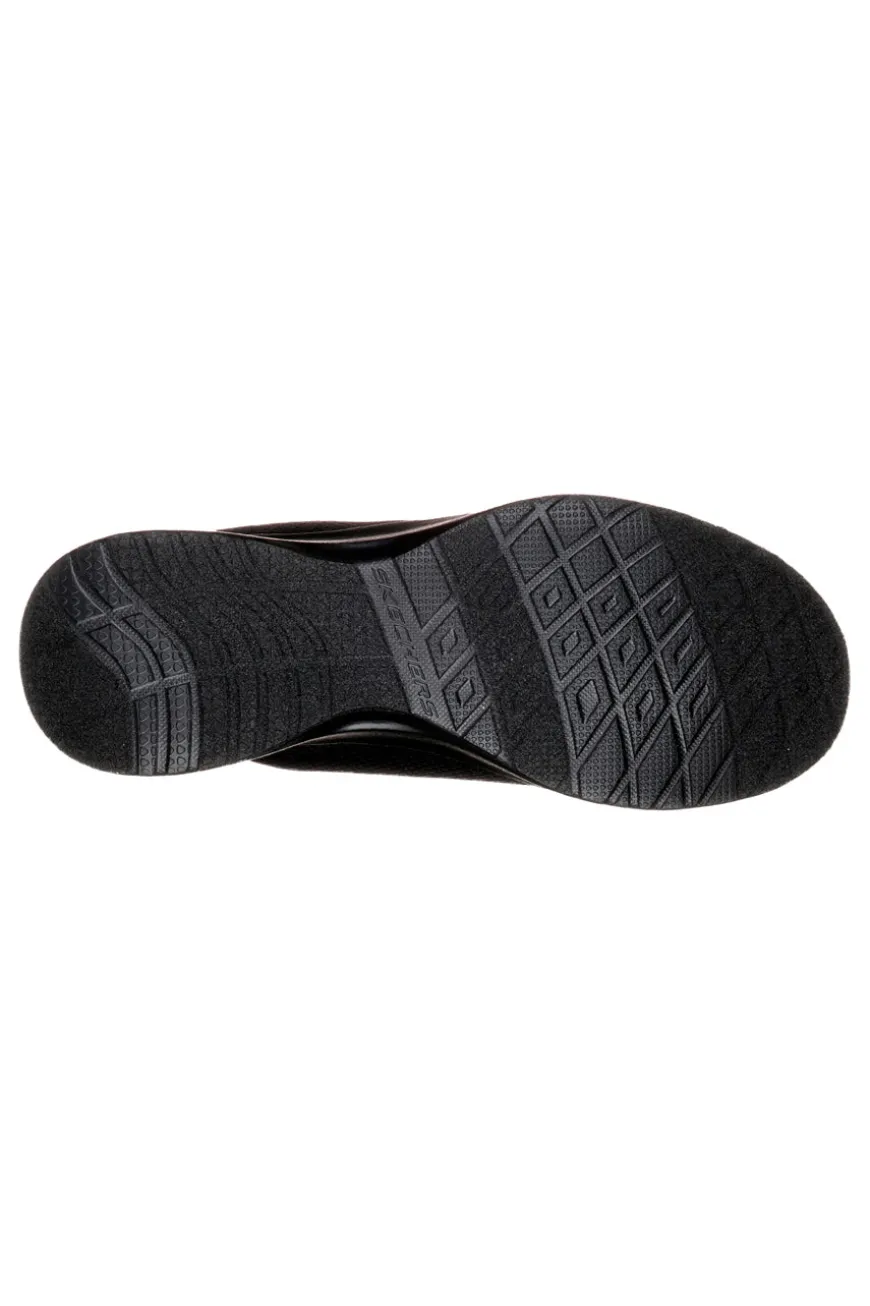Skechers Dynamight Herren-Sneaker zum Hineinschlüpfen aus Mesh, schwarz, mit Memory-Schaum-Einlegesohlen
