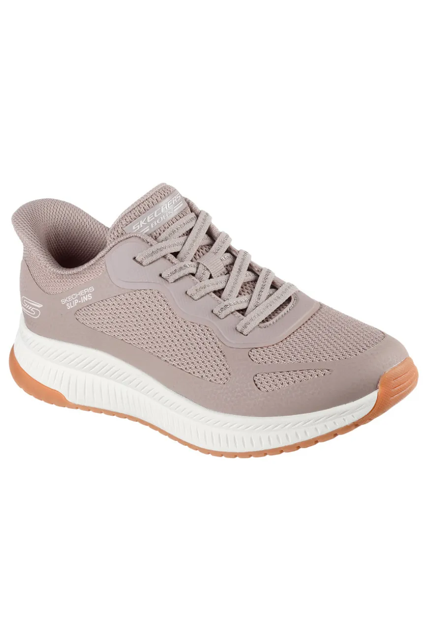Skechers Slip-ins Taupe Sneakers: BOBS Squad 4 – Grundausstattung