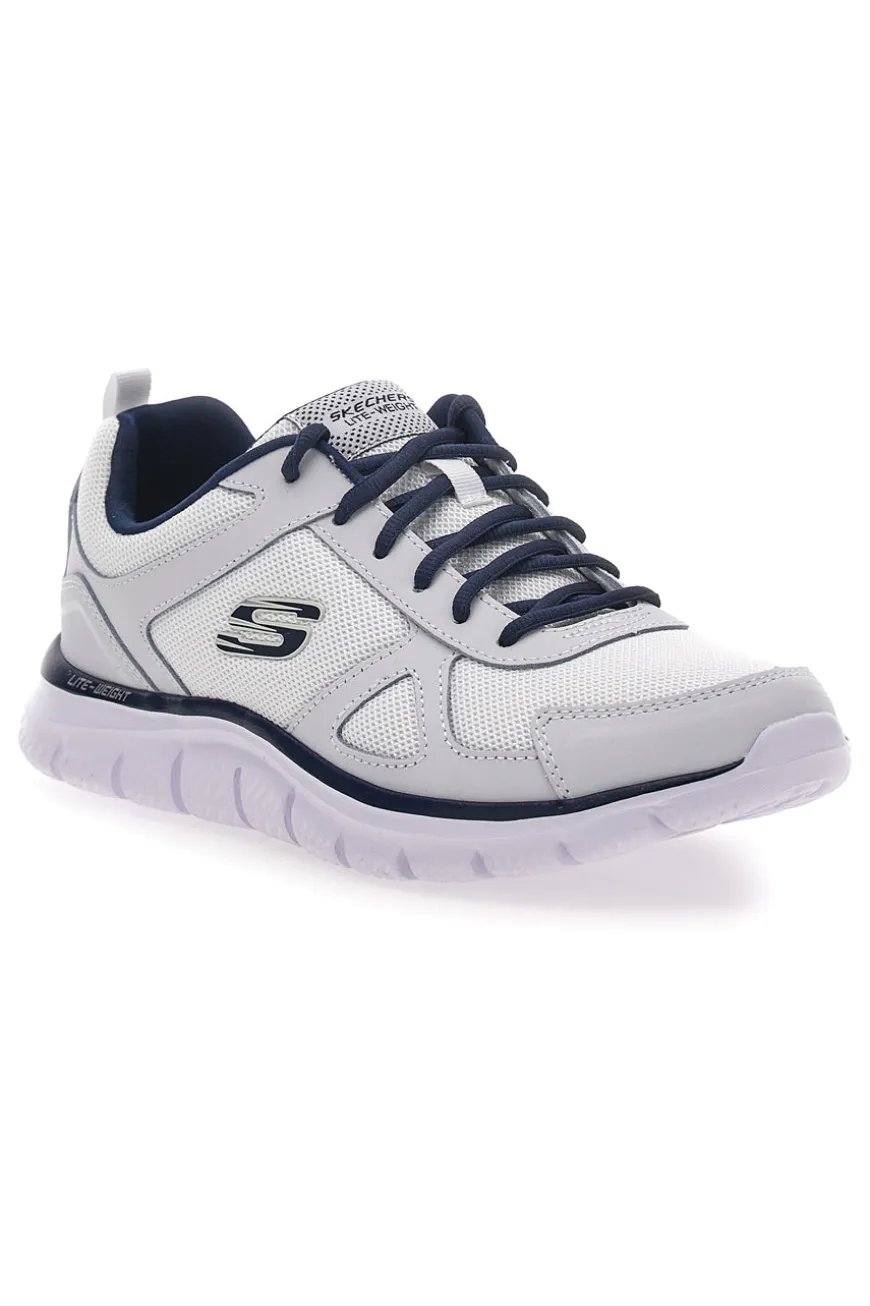 SKECHERS TRACK Fitnessschuhe mit Obermaterial aus grünem Leder und Mesh
