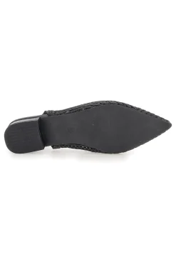 Slingback da donna nere traforate con tacco basso Le Havre GZ2405273