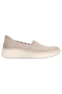 Slip on taupe in maglia traforata Skechers WILSHIRE BLVD TRUE CHARM