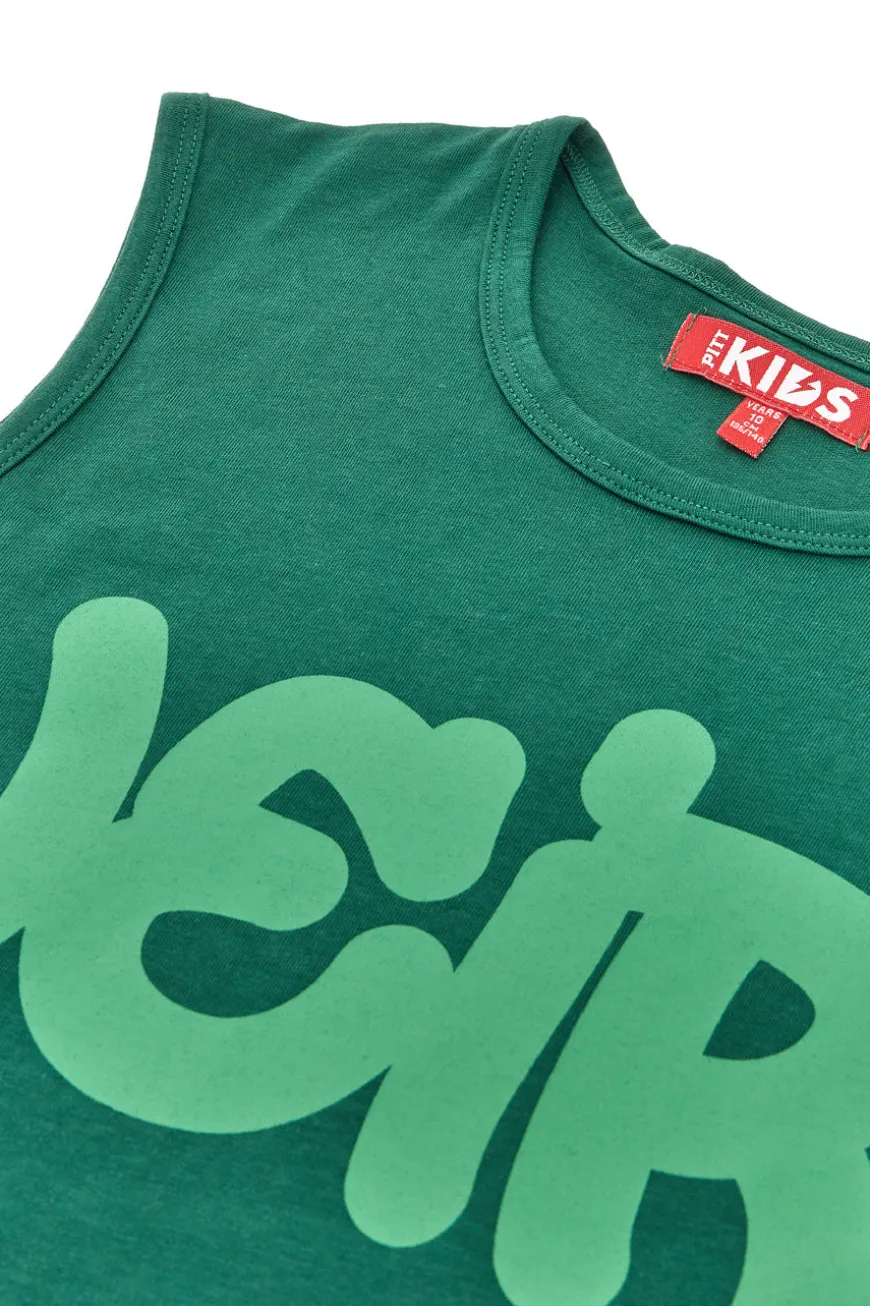 Smanicato Verde Con Stampa Pitt Kids PT-K-T-7038