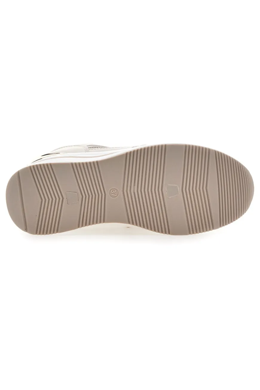Sneaker beige con inserto dorato Laura Biagiotti 9655