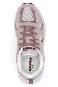 Sneaker da ragazza rosa con inserti a contrasto Diadora Alley GS