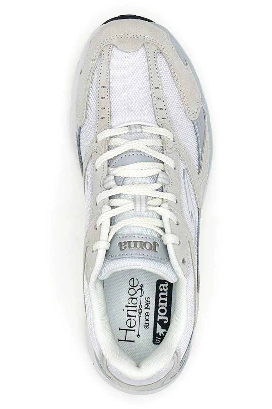 Sneaker da uomo grigie e bianche in mesh traspirante Joma RRT50S2602