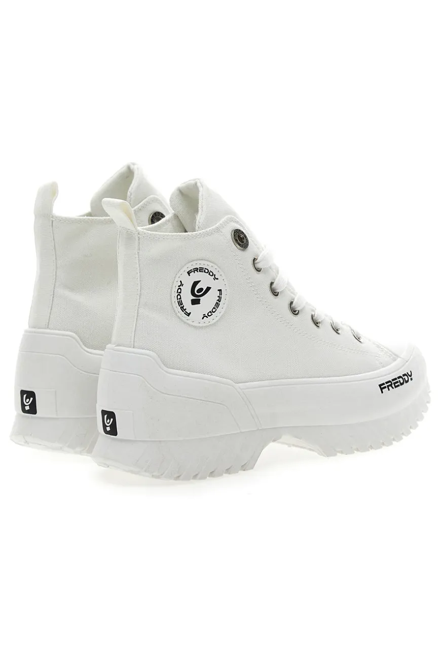 Sneakers Alte Bianche con Platform FREDDY FY7602