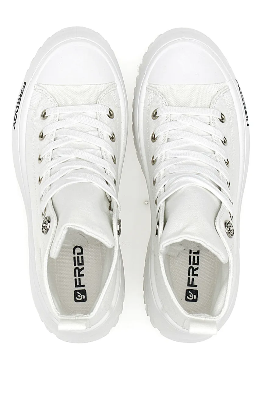 Sneakers Alte Bianche con Platform FREDDY FY7602