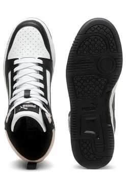 Sneakers Alte Bianche e Nere PUMA REBOUND V6