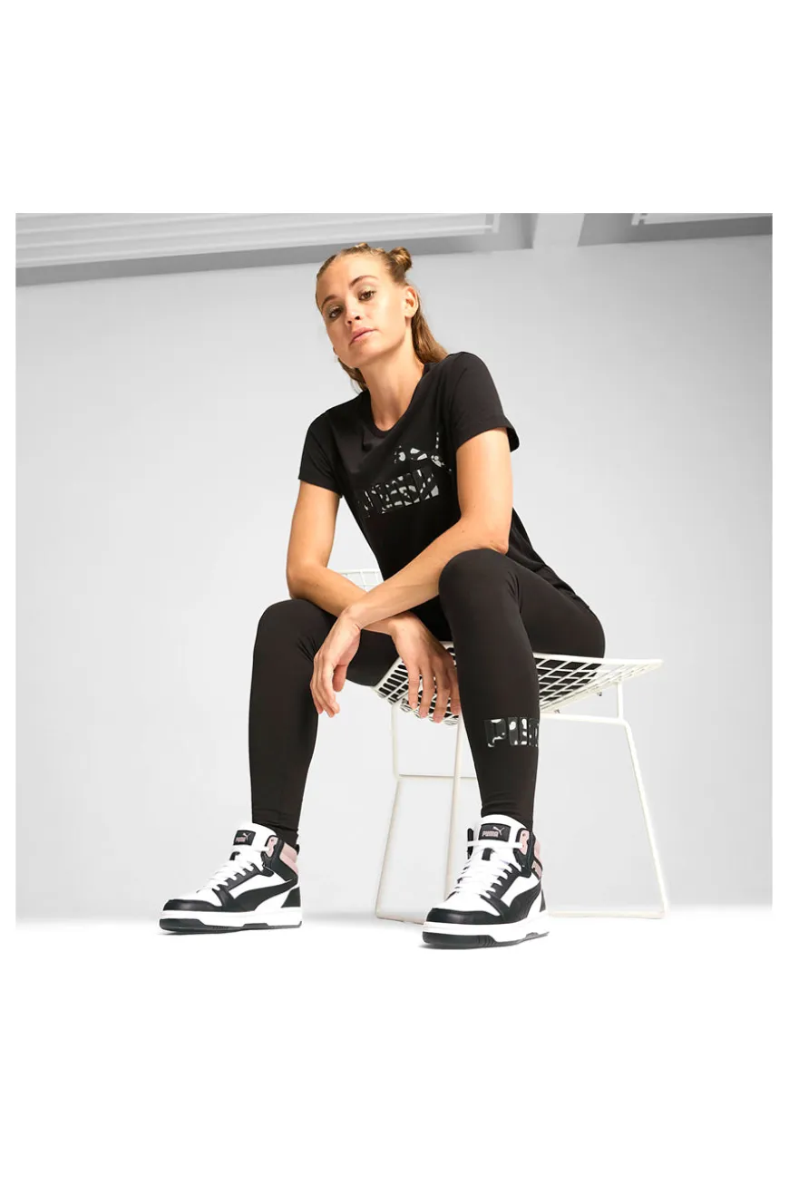 Sneakers Alte Bianche e Nere PUMA REBOUND V6
