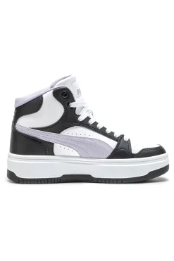 Sneakers alte bianche e nere suola flatform Rebound Femme Mid Puma