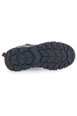 Sneakers alte grigie con dettagli rossi e strappo Pitt Kids 125