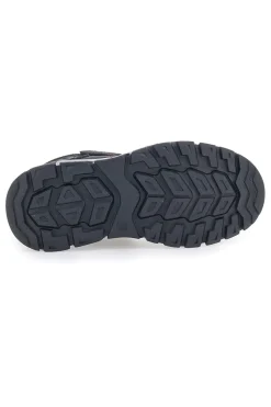 Sneakers alte nere con dettagli rossi e strappo Pitt Kids 129