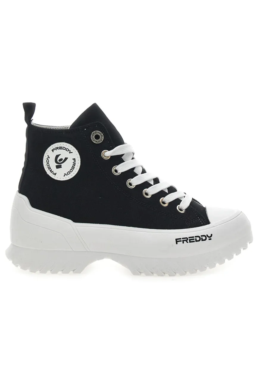 Sneakers Alte Nere con Platform Bianco FREDDY FY7602