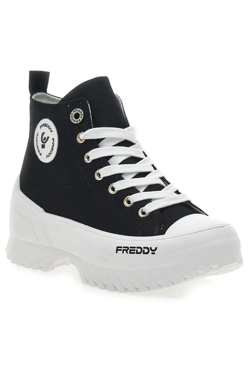 Sneakers Alte Nere con Platform Bianco FREDDY FY7602