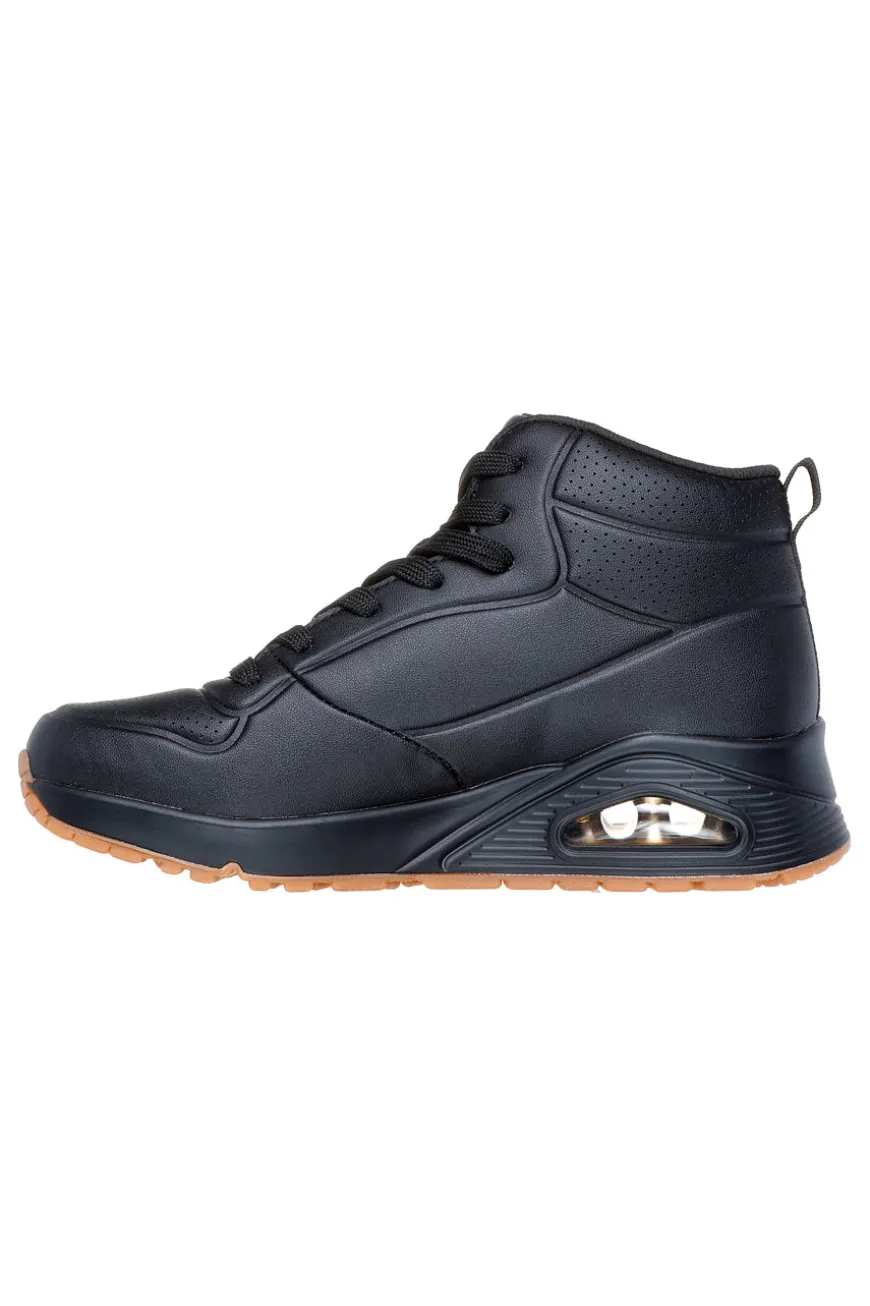 Sneakers alte nere con suola ammortizzata Air-Cooled Memory Foam Skechers Uno Stand High
