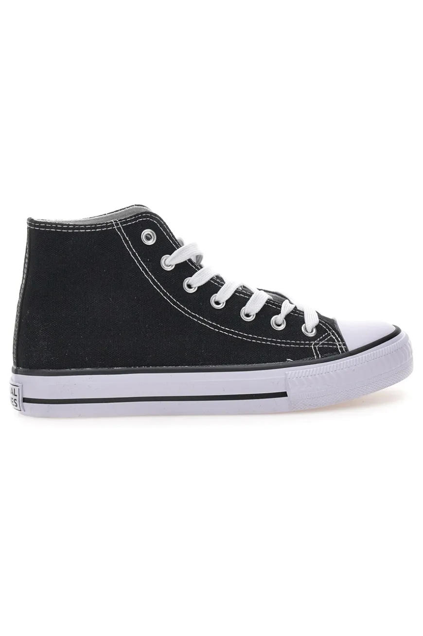 Sneakers alte nere in tela suola platform Original Marines 5014