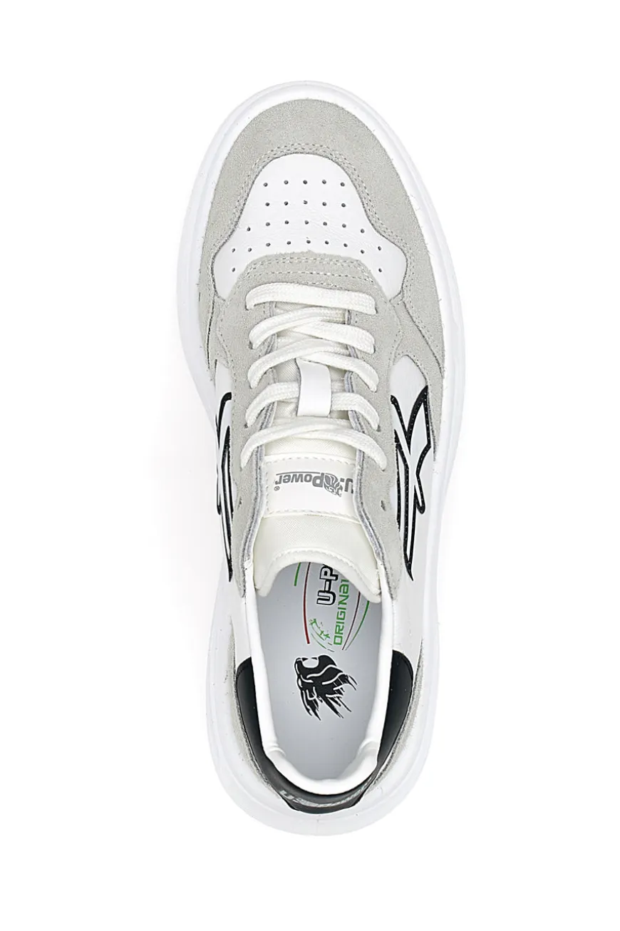 Sneakers Antiscivolo bianche con dettagli grigi U-Power Helix 20029