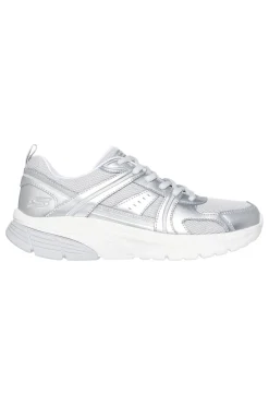 Sneakers argento con inserti in mesh Skechers Bobs Vamos