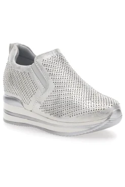 Sneakers Argento con Platform Dame Rose 851201
