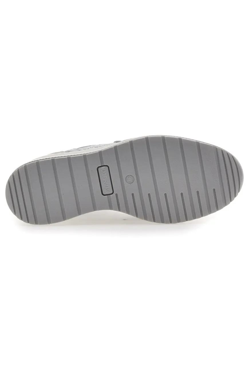 Sneakers Argento In Pelle Con Zeppa IMac 555730