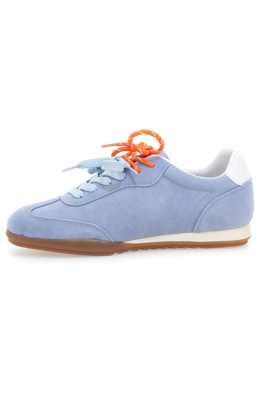 Sneakers azzurre in vera pelle con doppi lacci Pittarello Capsule BT251278010