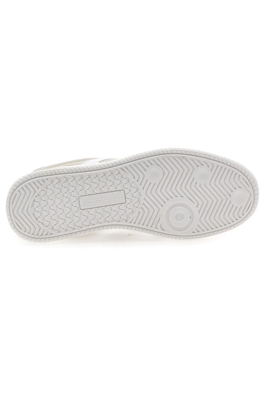 Sneakers Beige con Bande Laterali Bianche COTTON BELT AMELIE SD